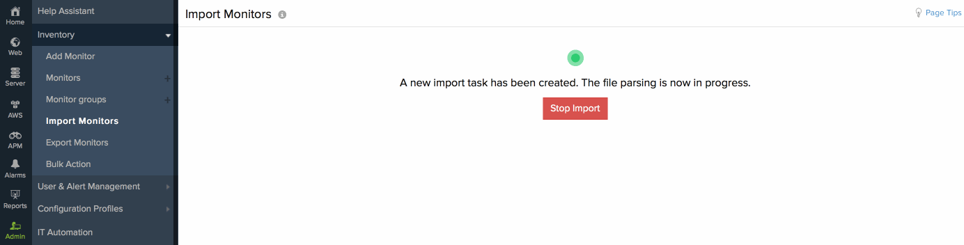import-task-started