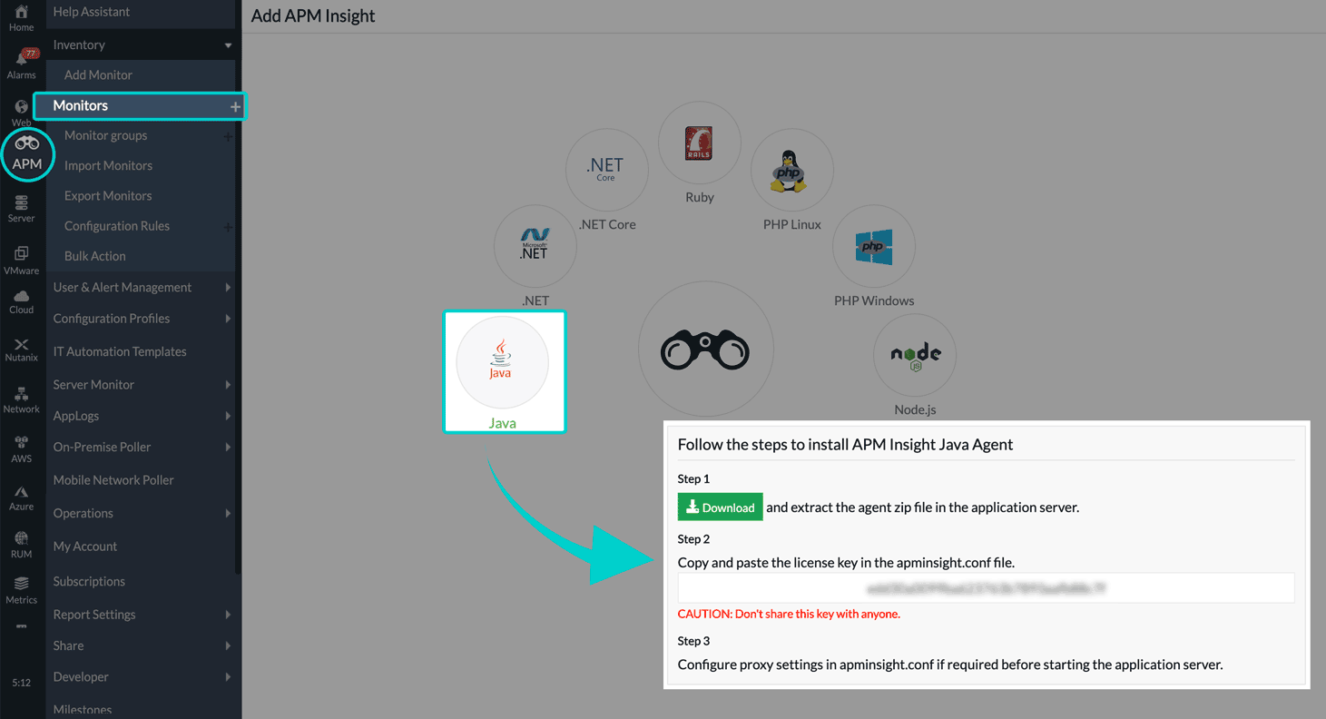 install-java-agent-apm Install Java agent