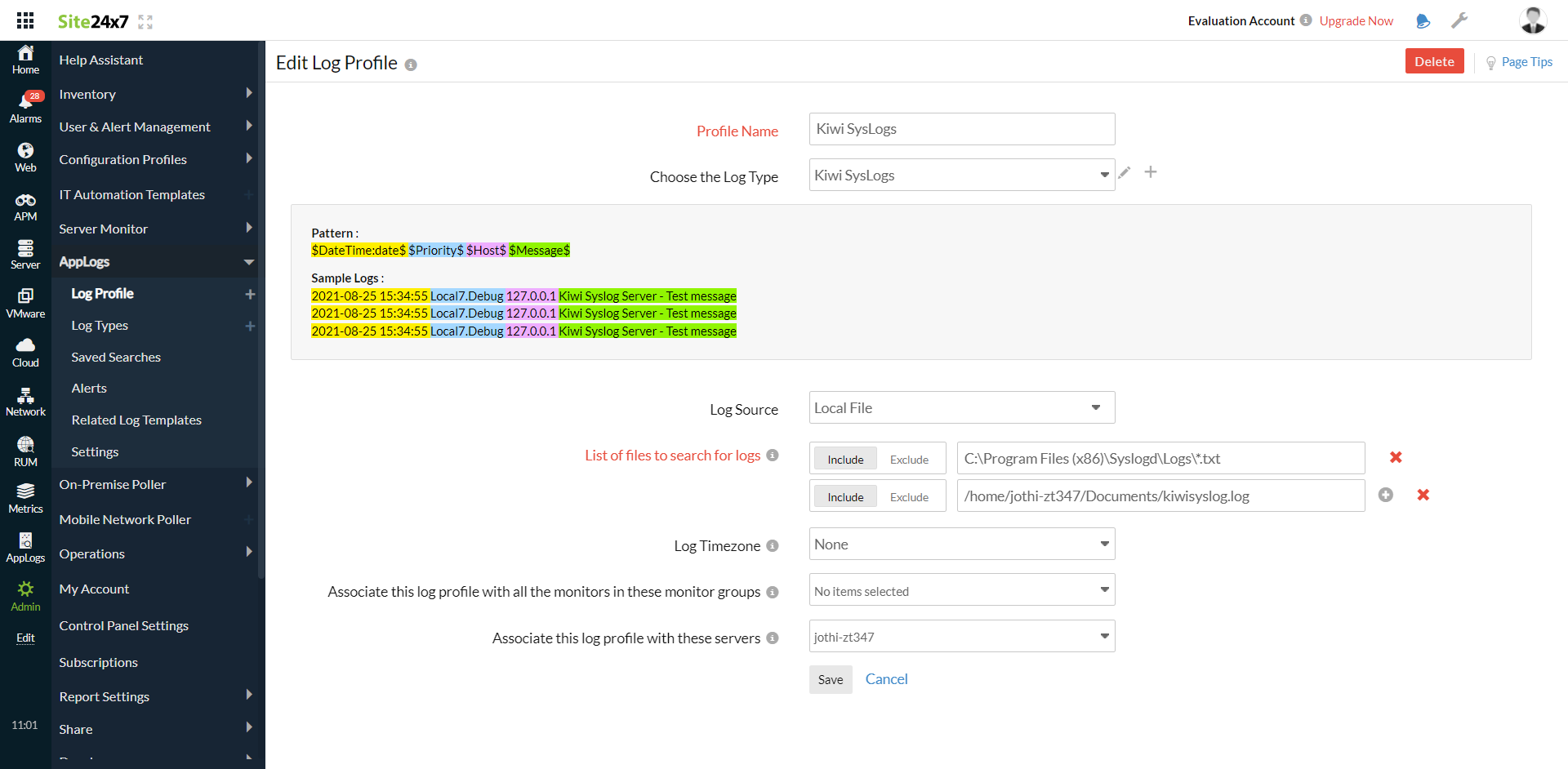 kiwi-syslog-log-profile kiwi-syslog-log-profile