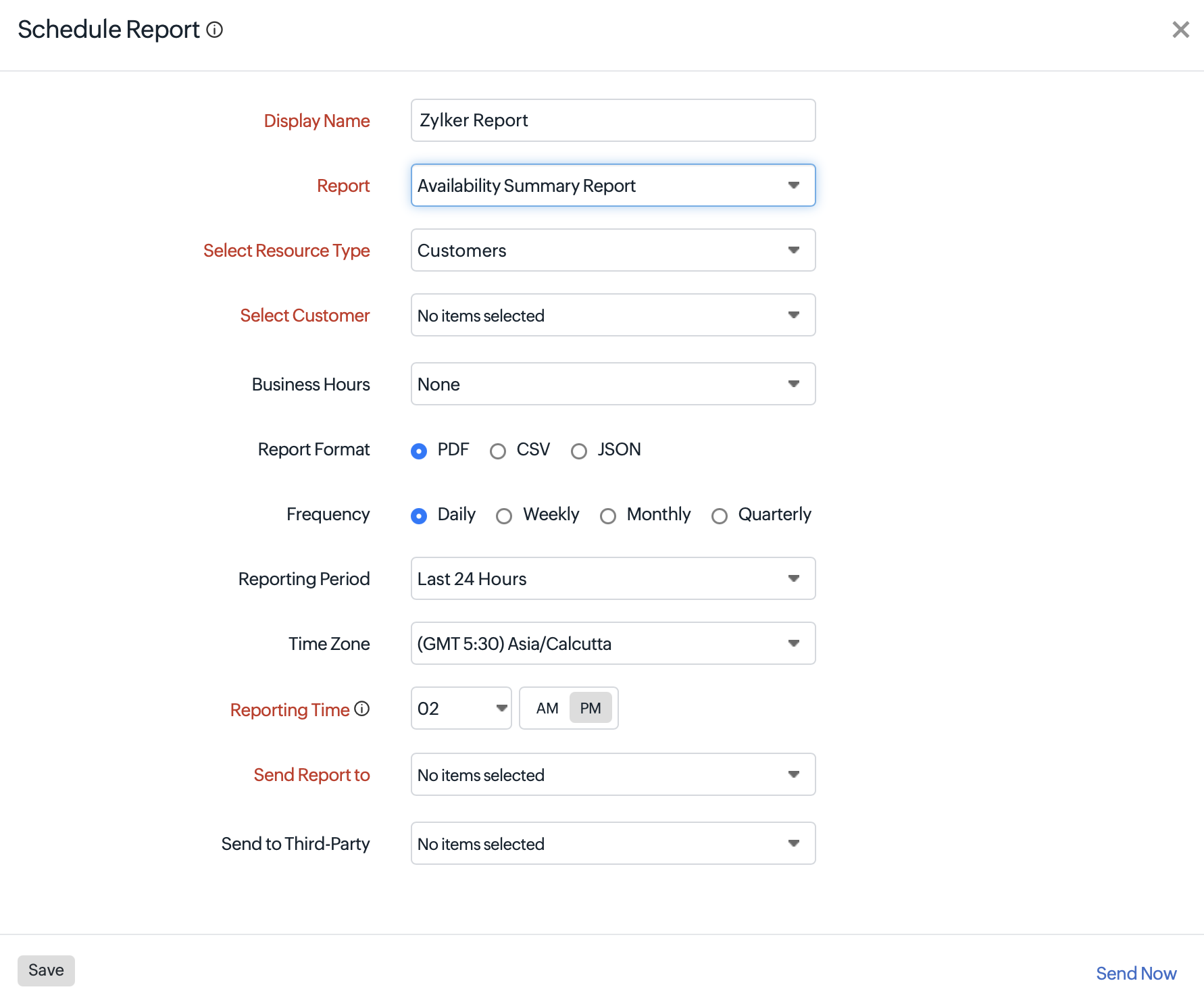 Scheduled Report - Summary report Scheduled Report - Summary report