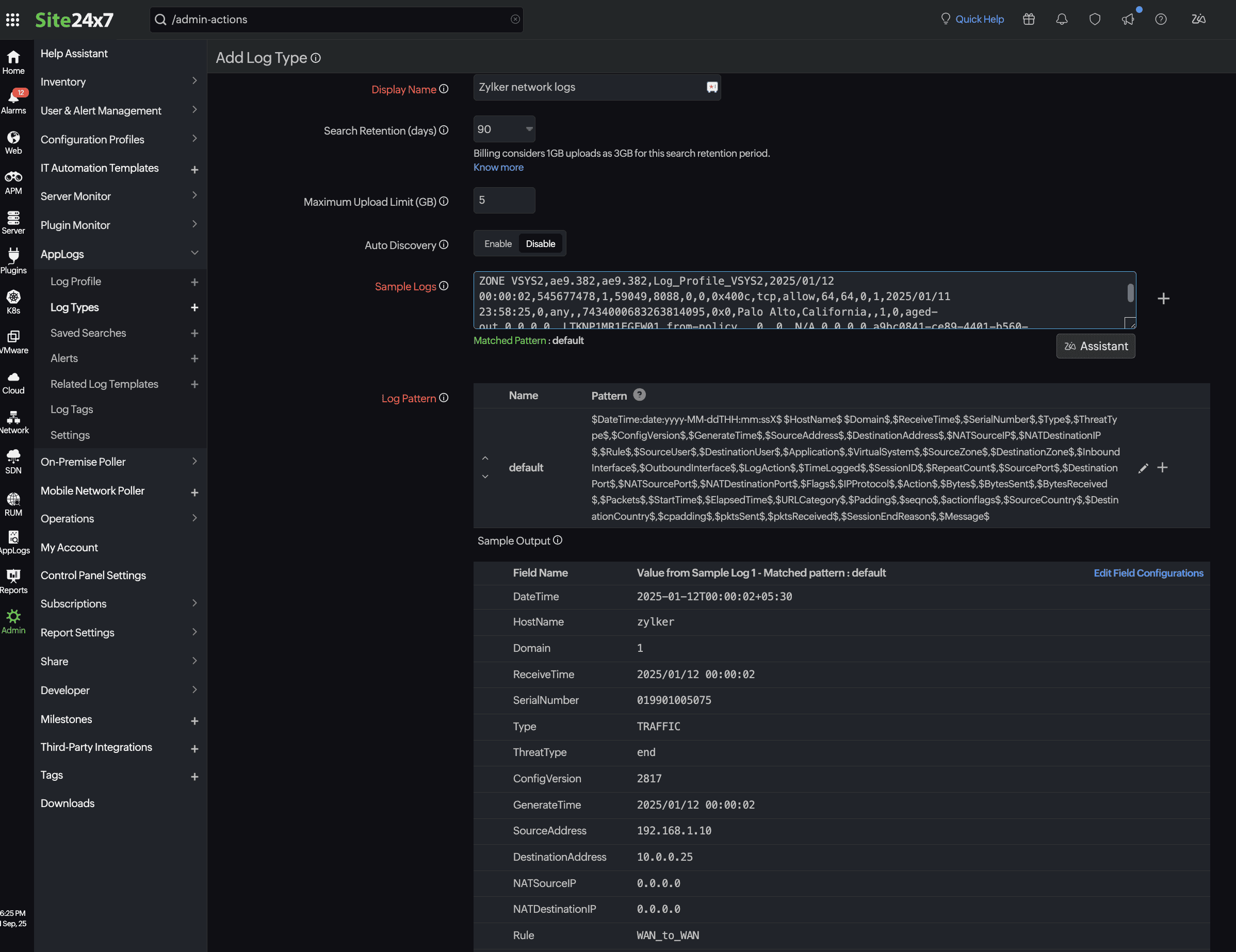 Network profile Network profile