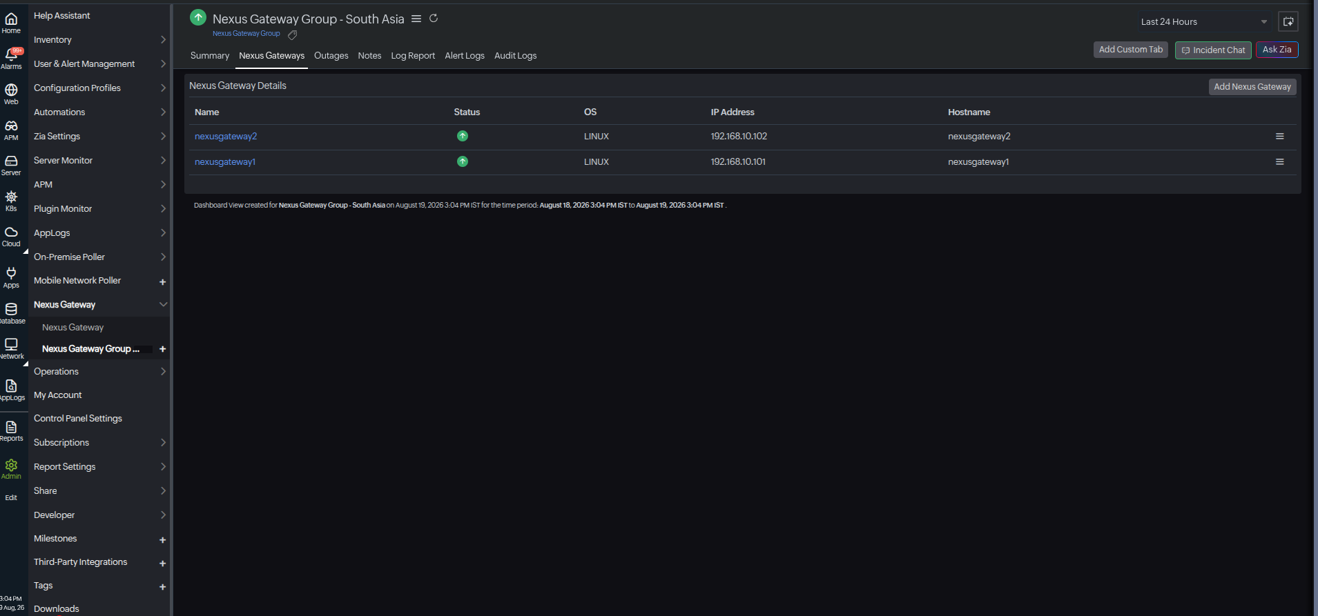 Add Nexus Gateway Add Nexus Gateway