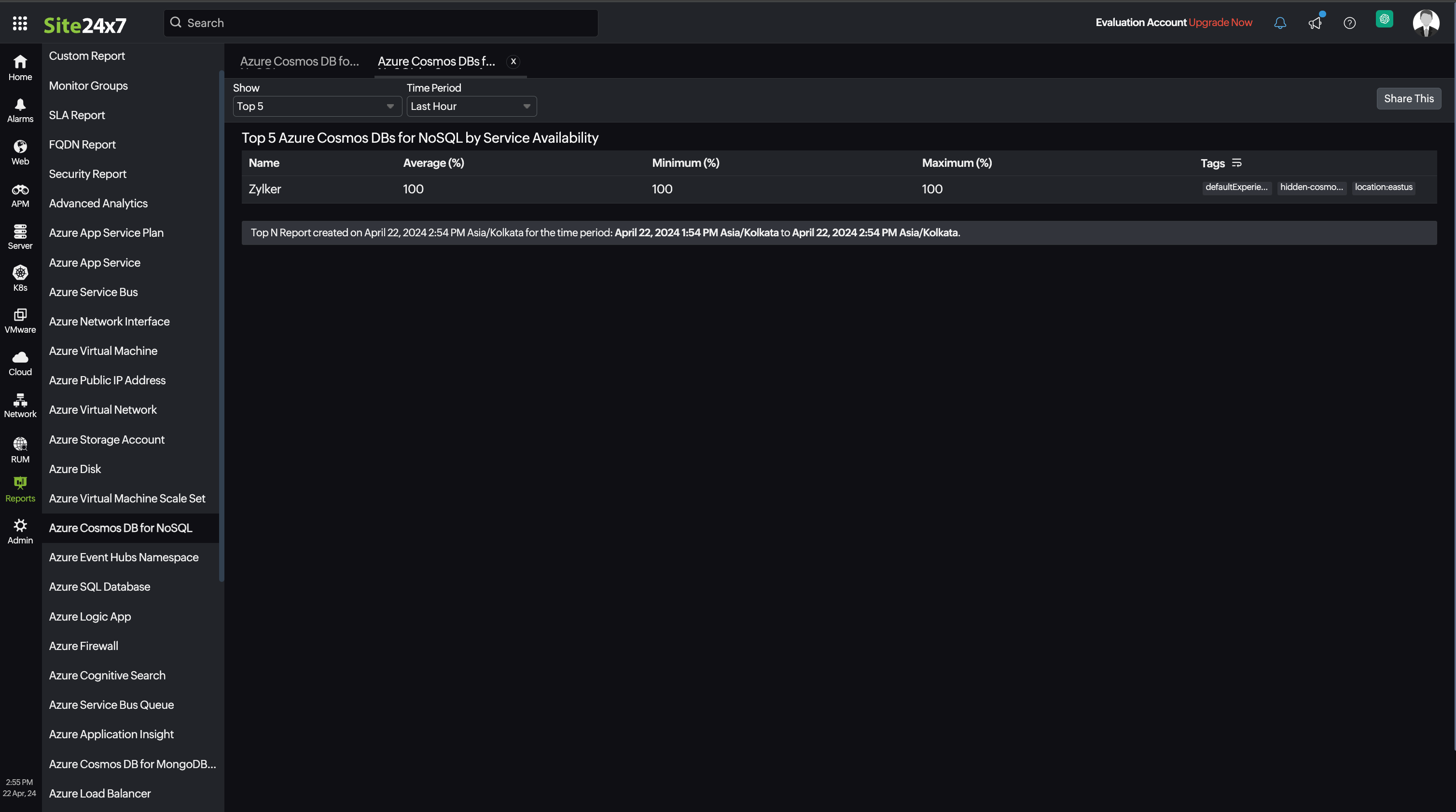 CosmosDB for NoSQL Top N Bottom N Report CosmosDB for NoSQL Top N Bottom N Report