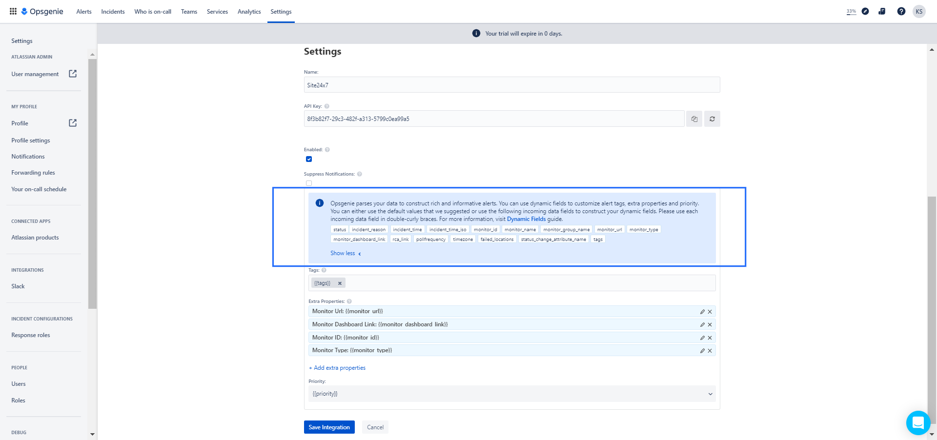opsgenie-integration-custom-params opsgenie integration custom params