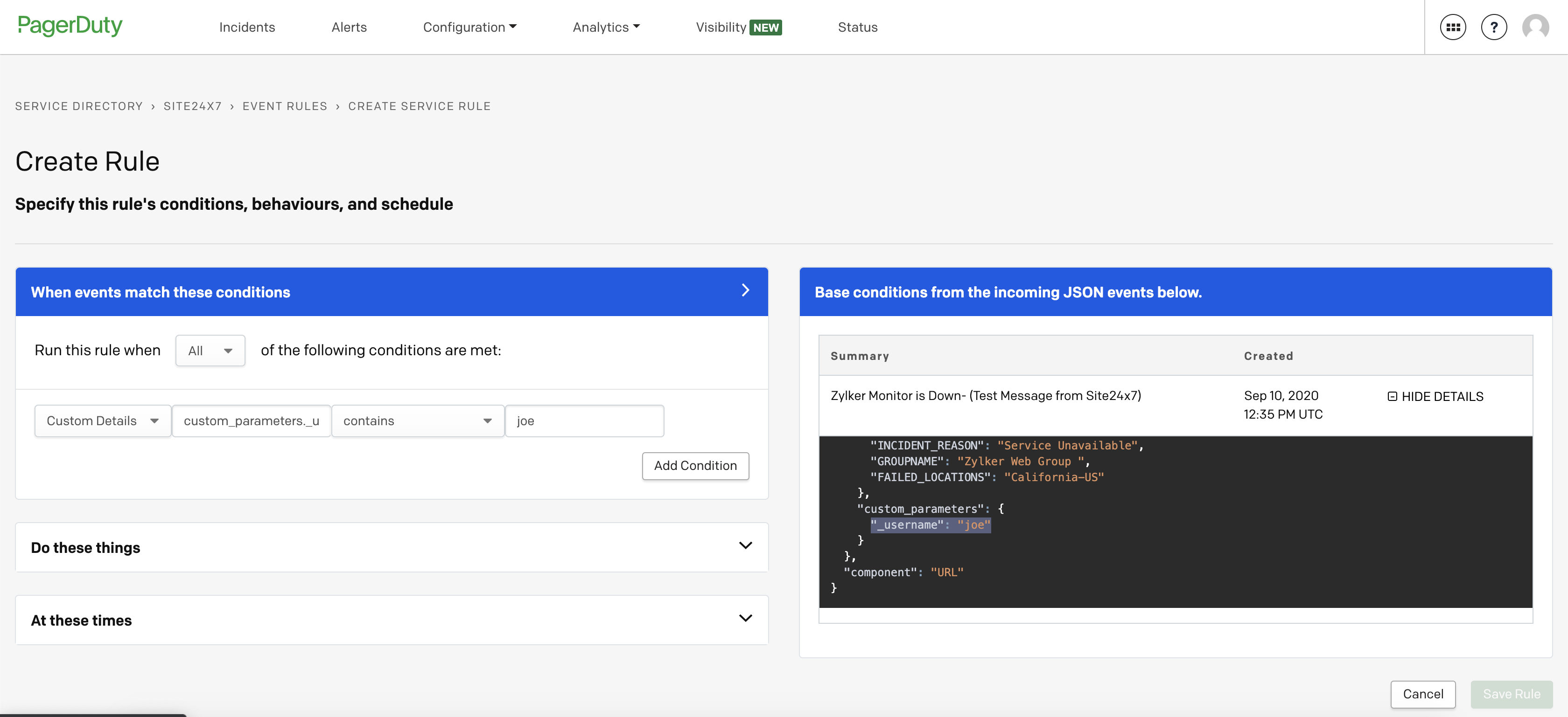 pagerduty-create-rules create rules in pagerduty
