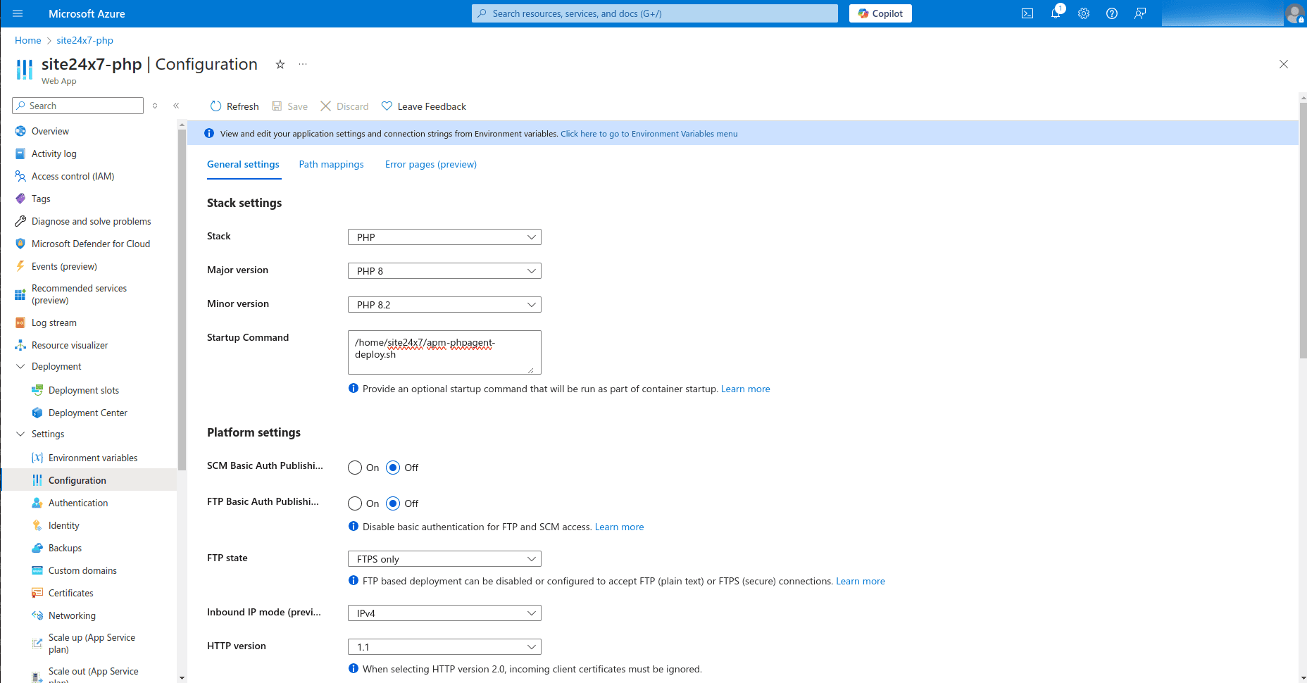 Azure portal