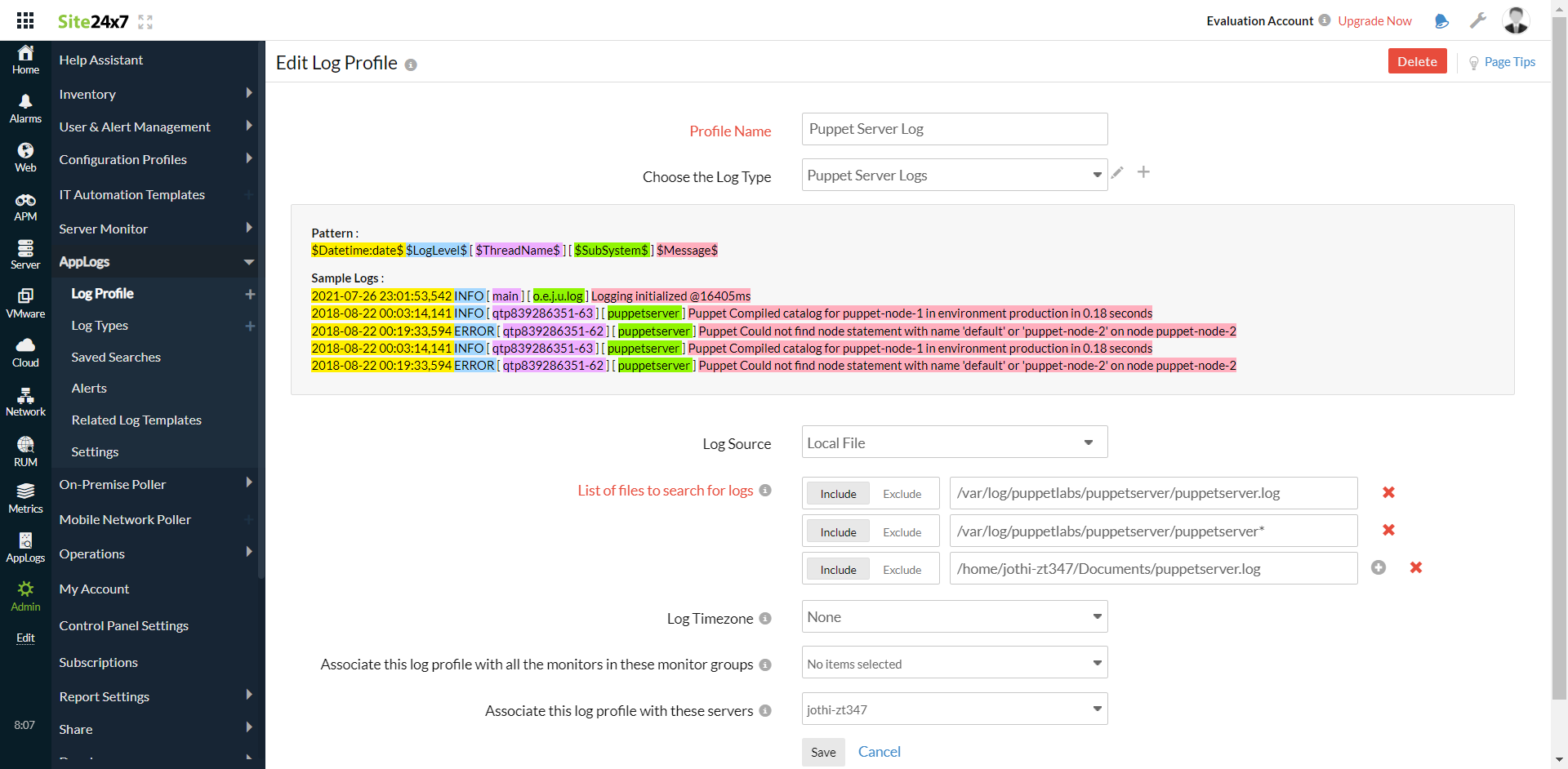 puppet-server-log-profile puppet-server-log-profile