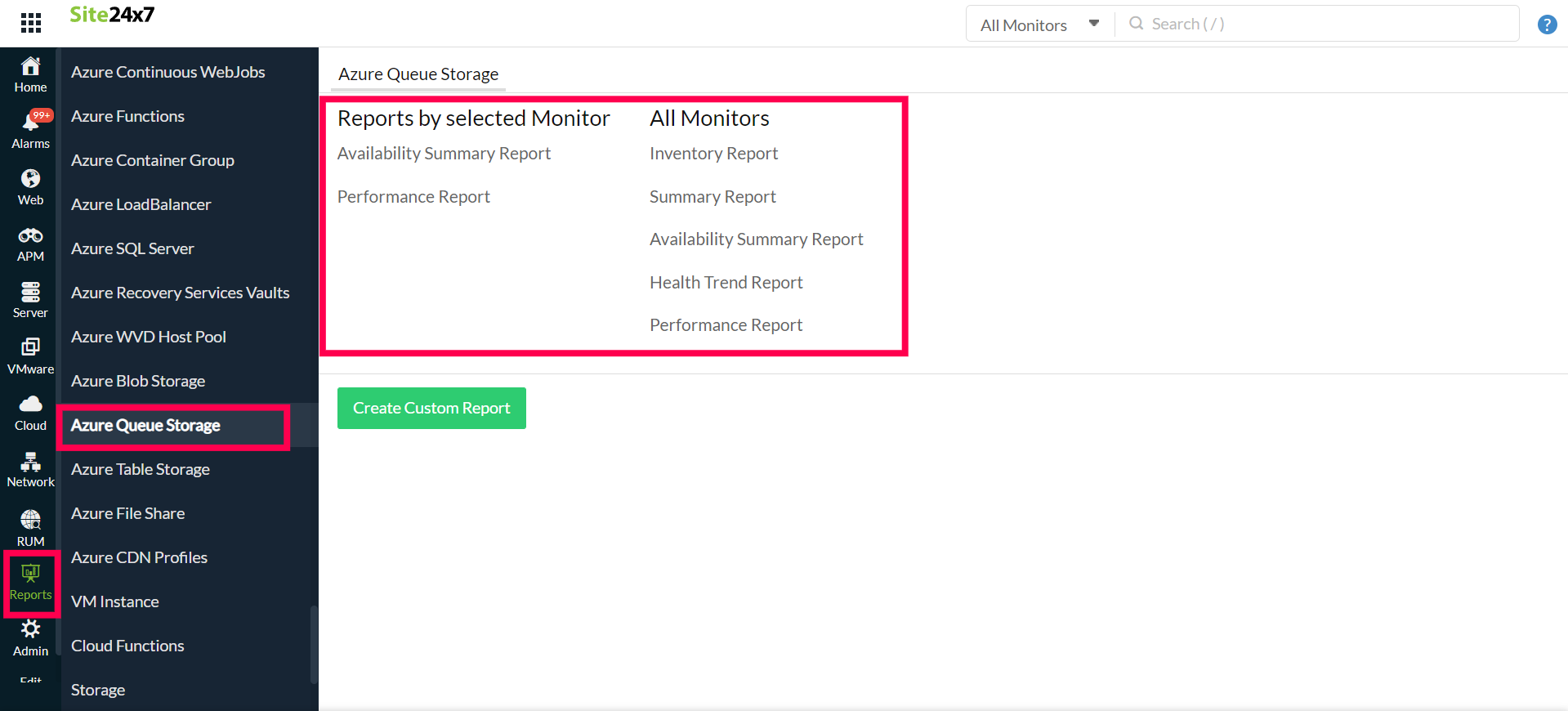 queue-storage-reports Queue Storage Reports