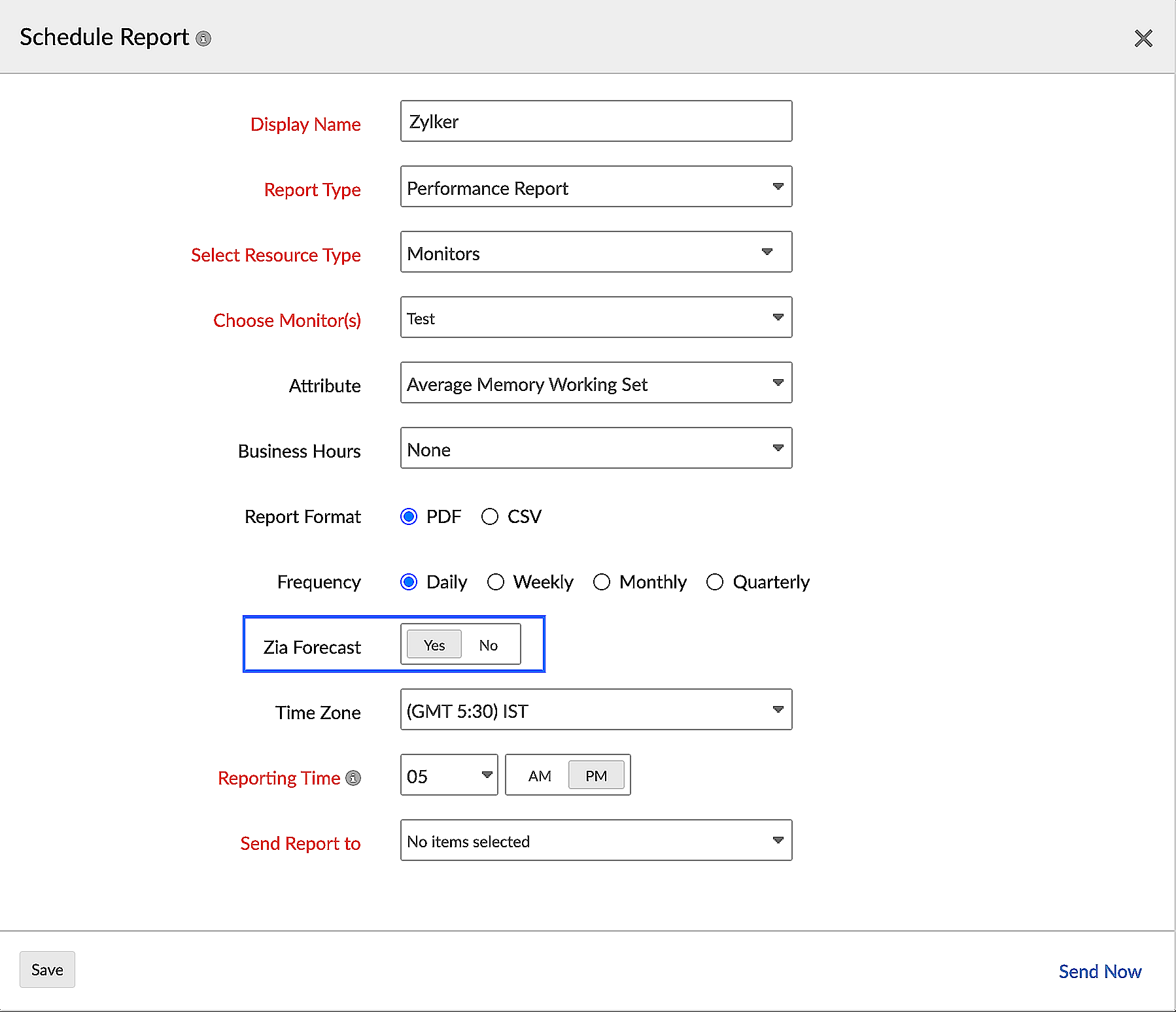 schedule-report-forecast forecast in schedule report