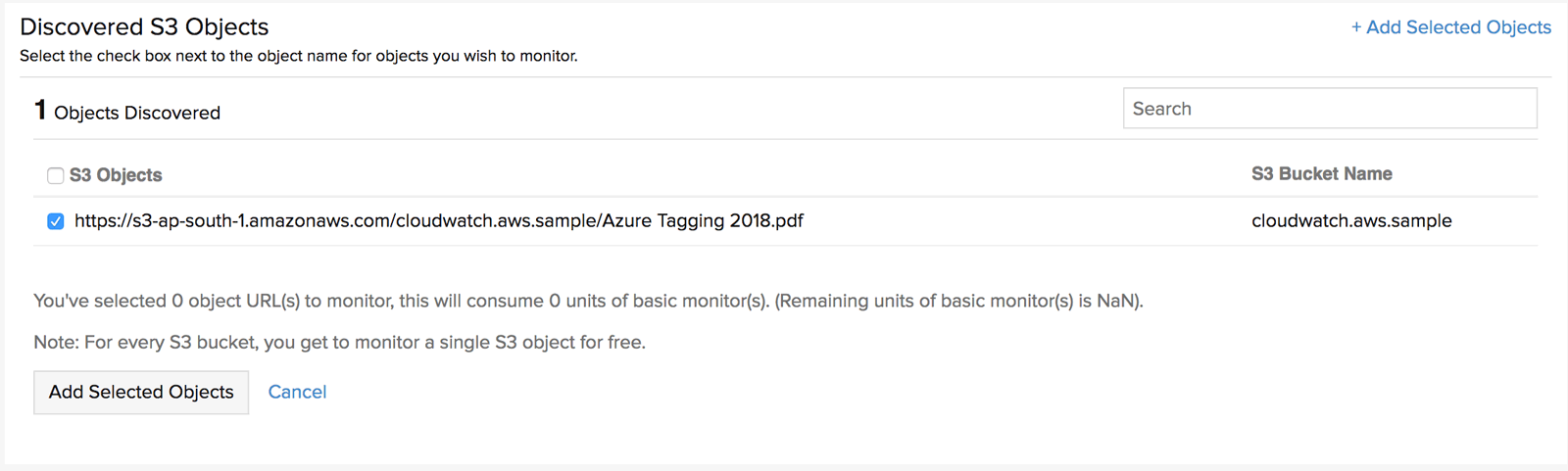 “Select Select object URL endpoints