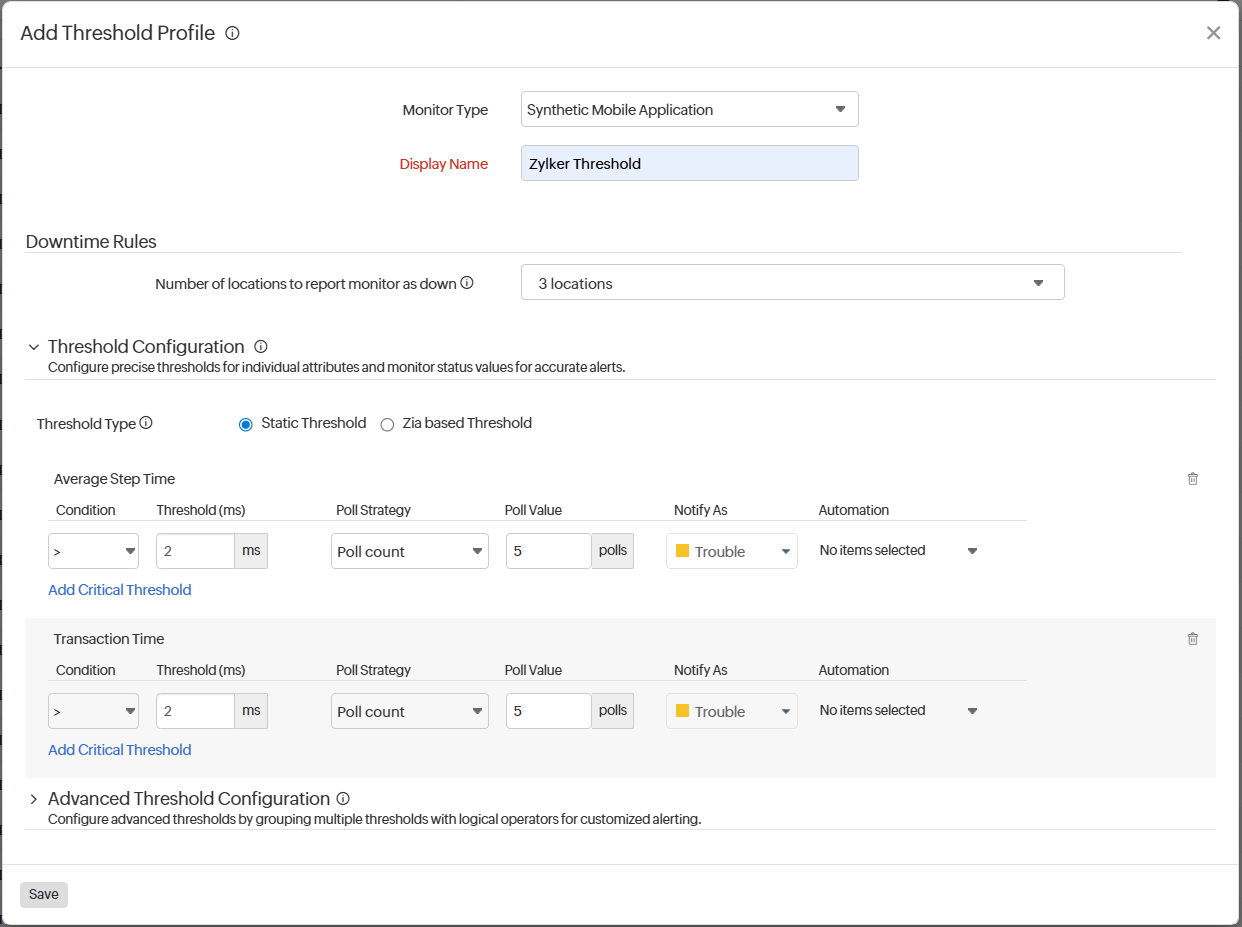 Add threshold profile Add threshold profile