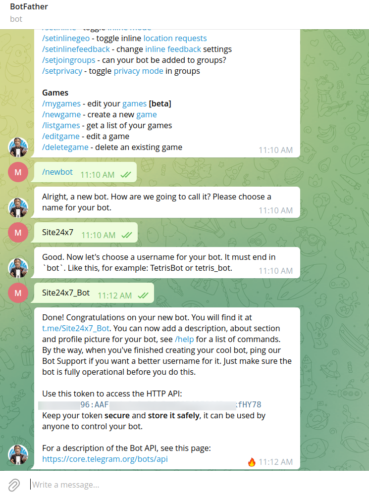 telegram-bot-token telegram bot token