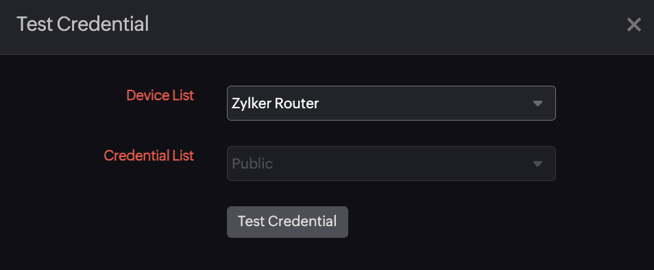 test credential