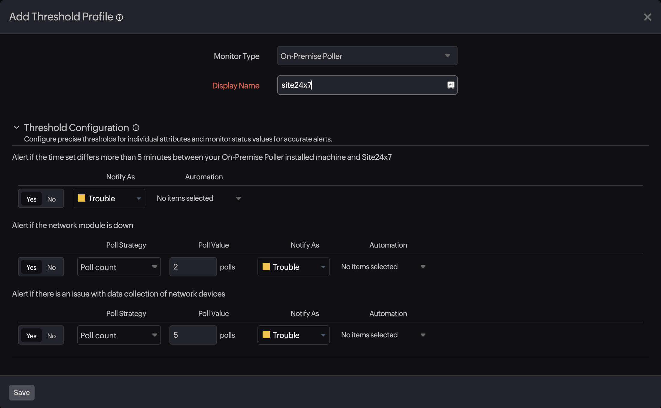threshold-poller On-Premise Poller threshold profile