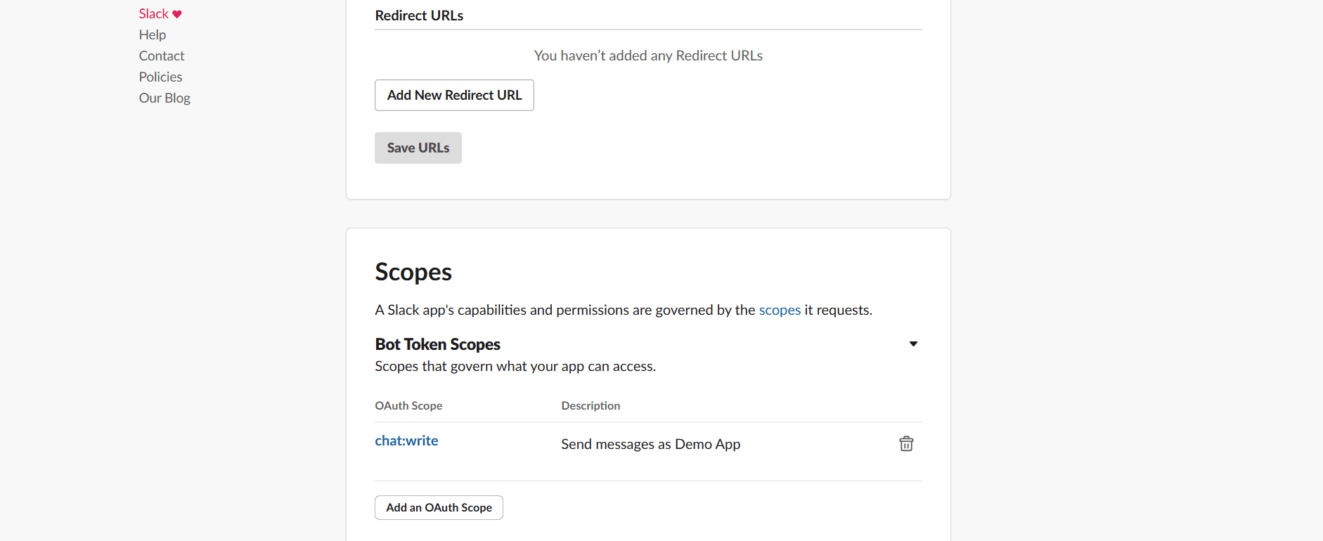 Slack Scopes Slack Scopes