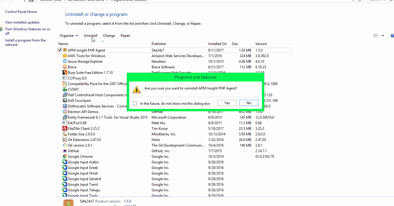 uninstall uninstall agent