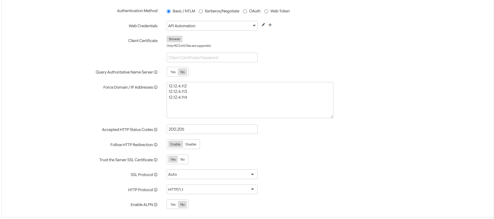 HTTP Configuration - Website HTTP Configuration - Website
