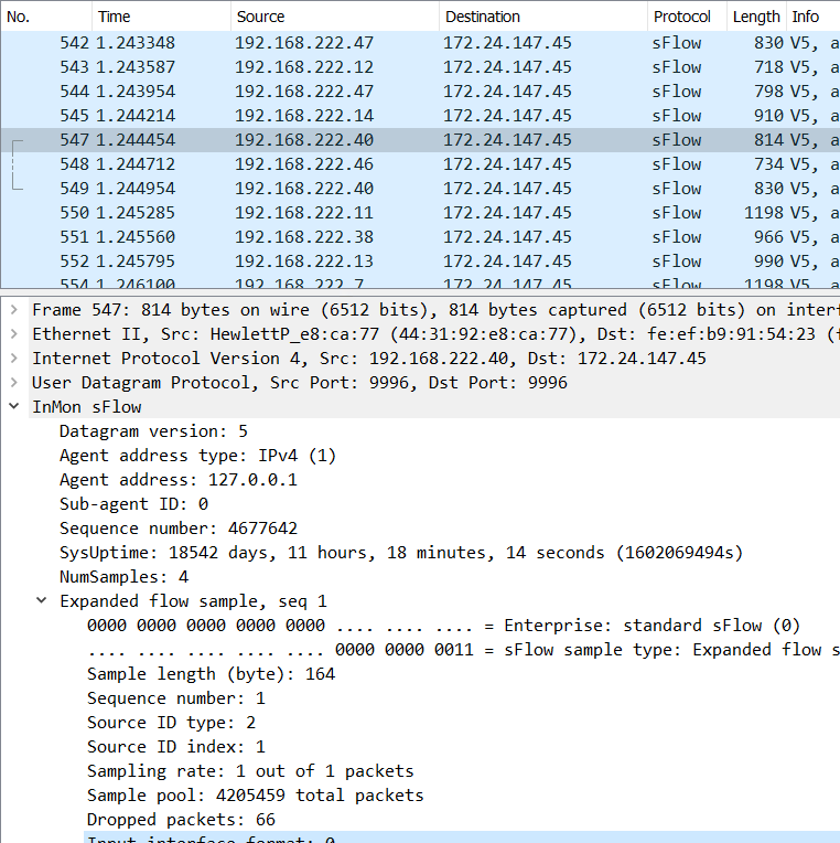 wireshark-expand Check both the samples
