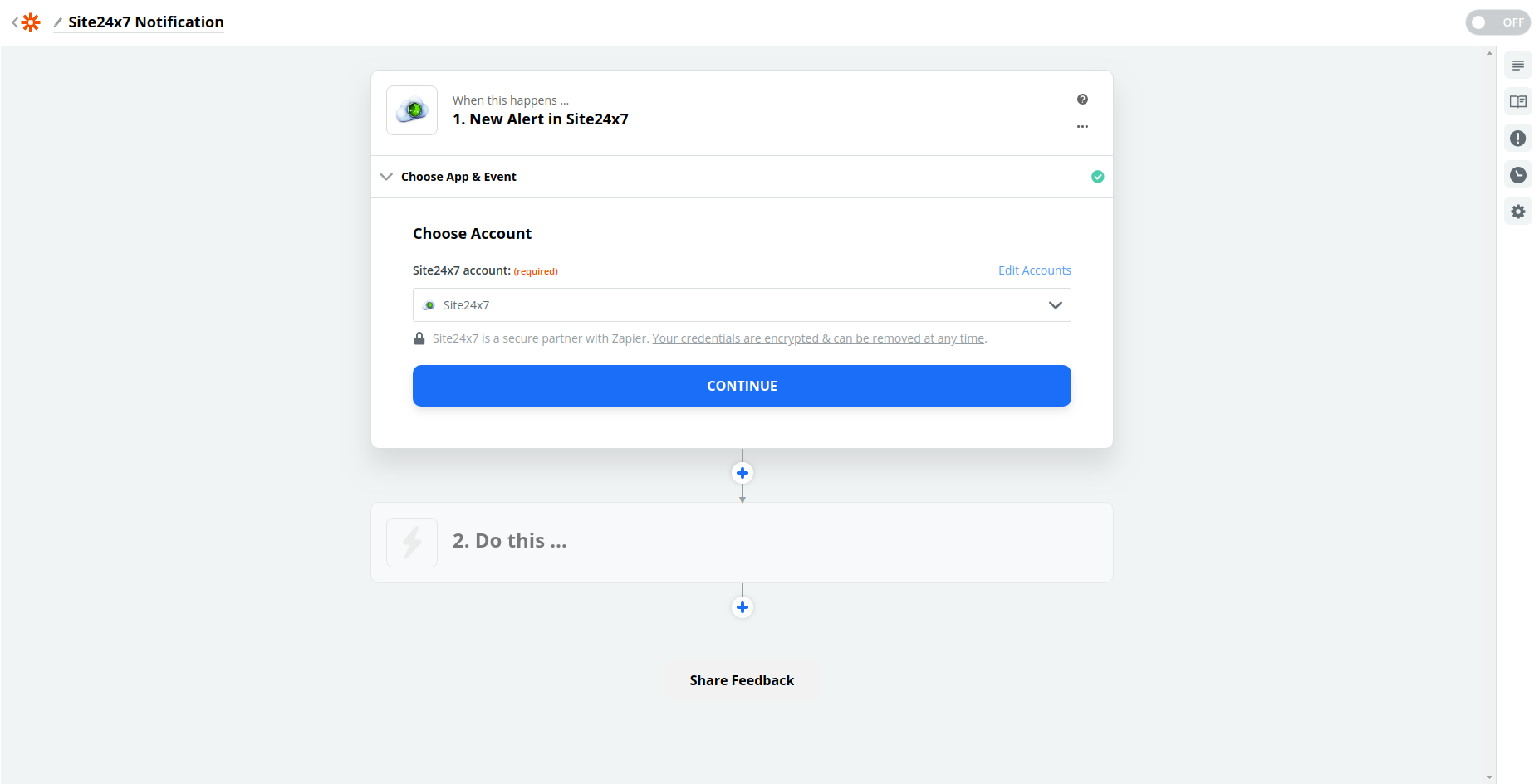 zapier-site24x7-account