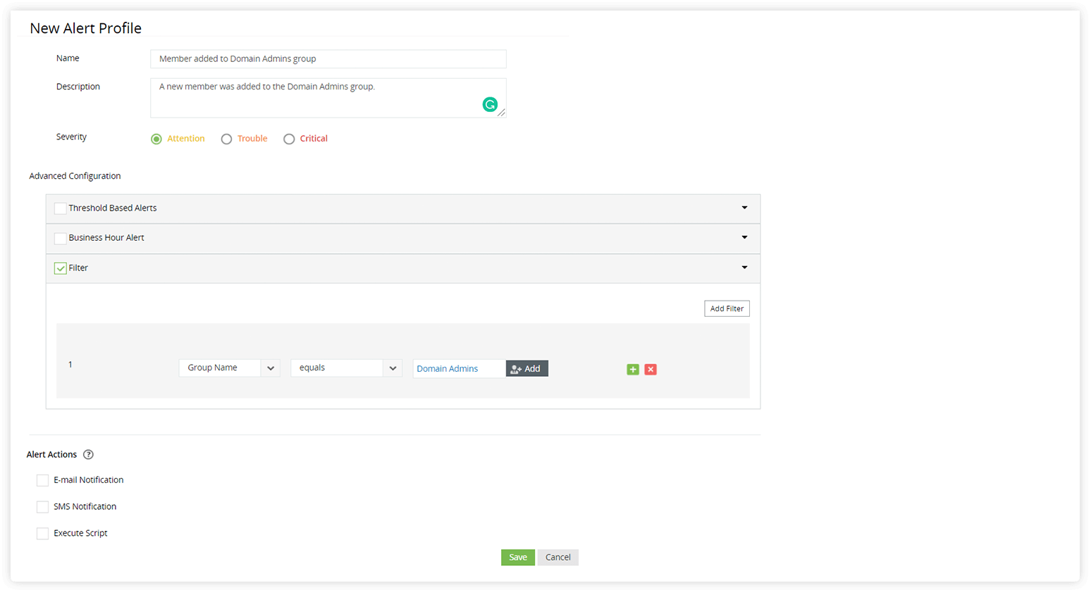 Avvisi di sicurezza istantanei