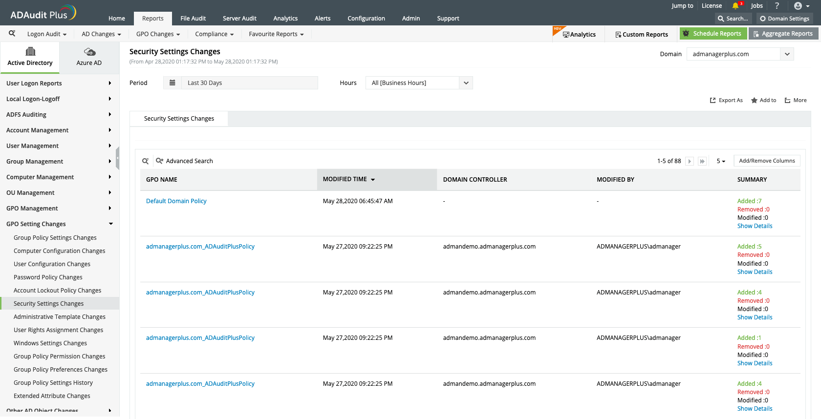 Strumento di controllo oggetto Criteri di gruppo