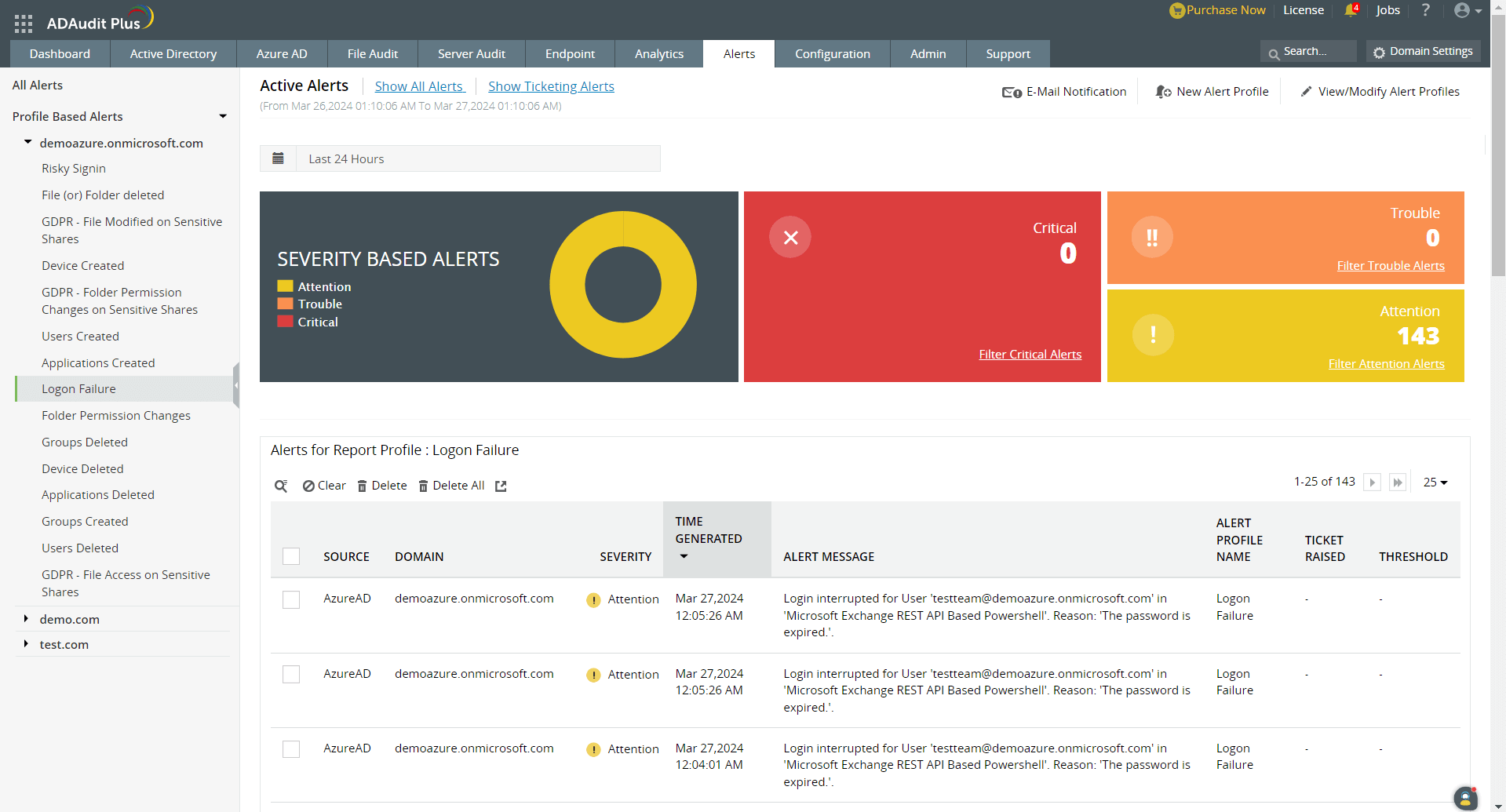 Ricevi avvisi in tempo reale