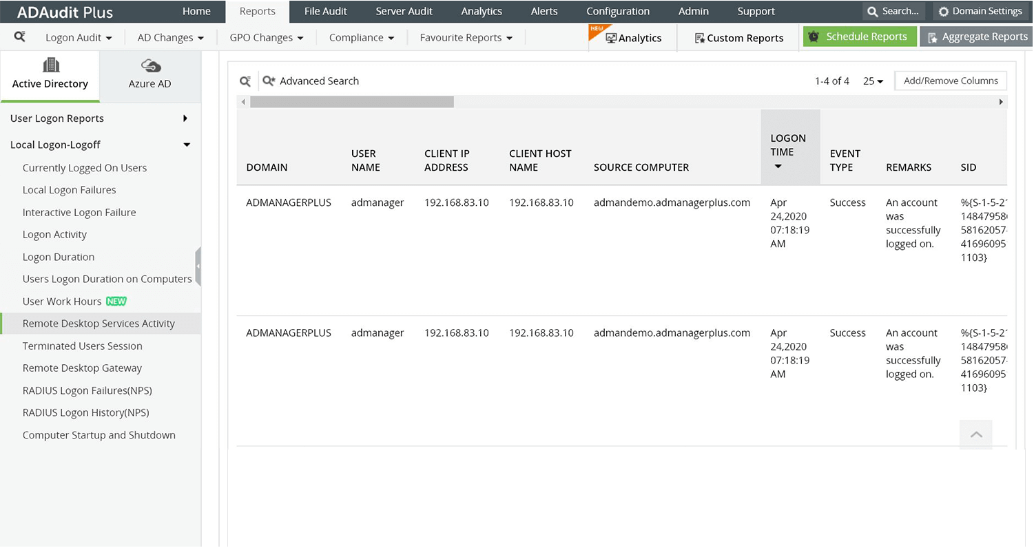 Monitoraggio granulare del tempo