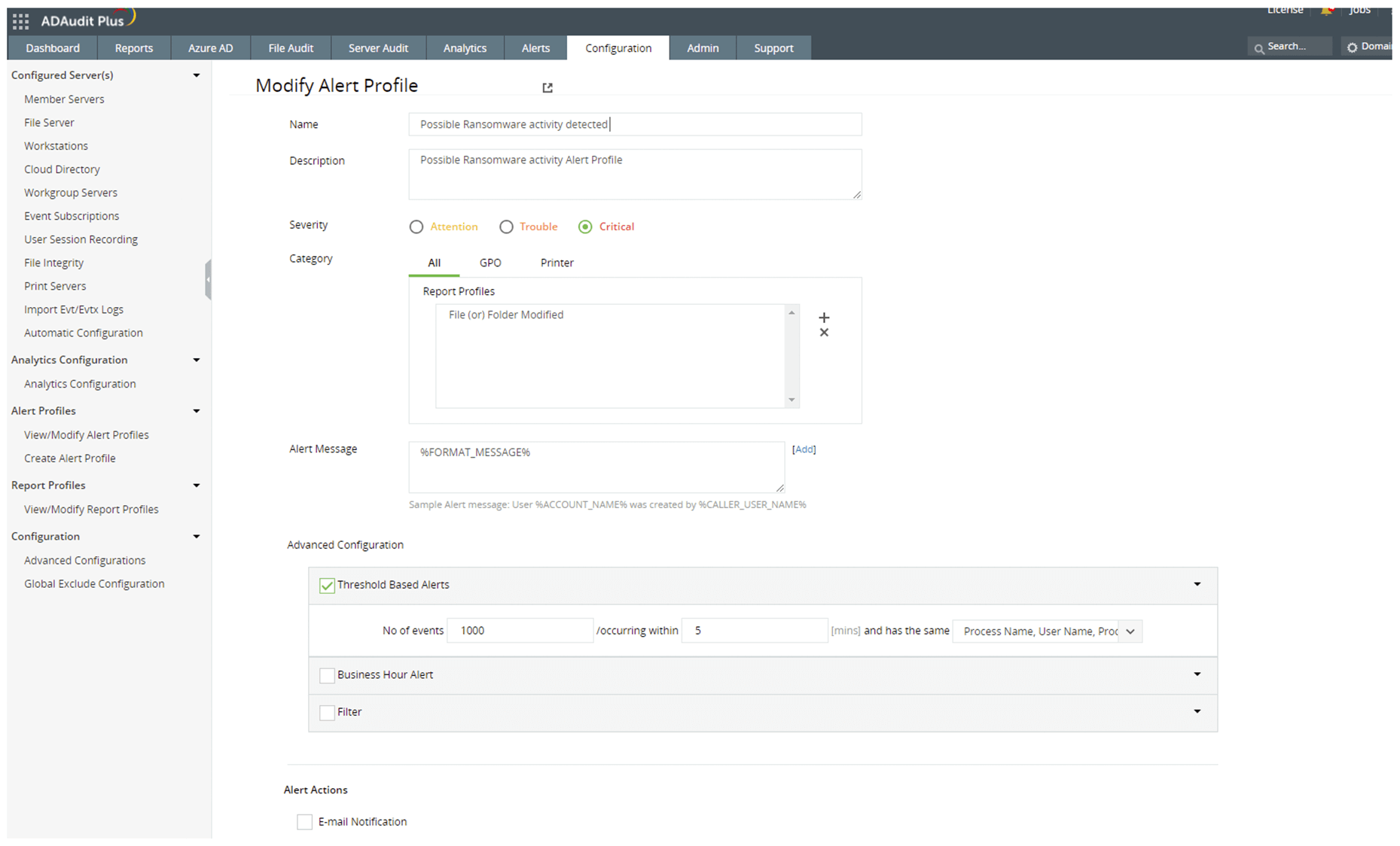 Attiva avvisi istantanei