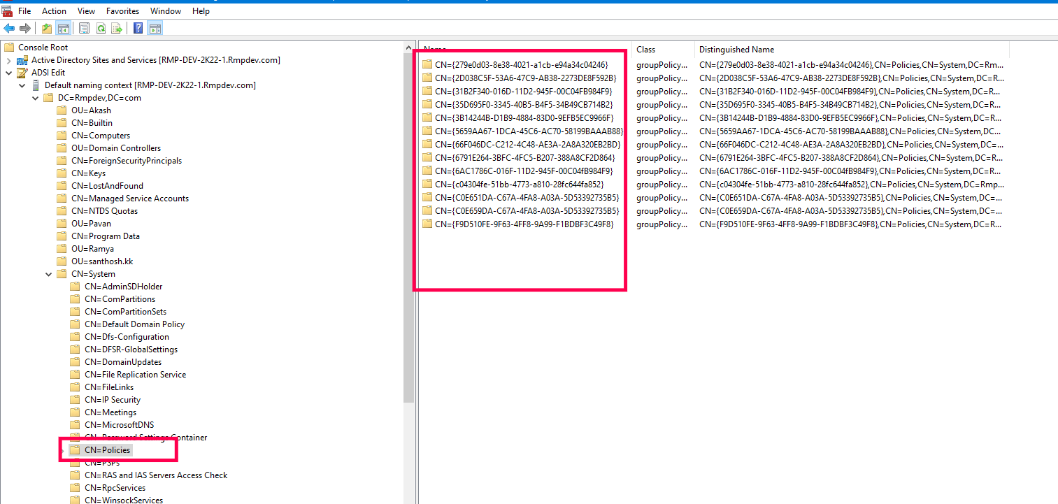 attributo servizio directory specificato