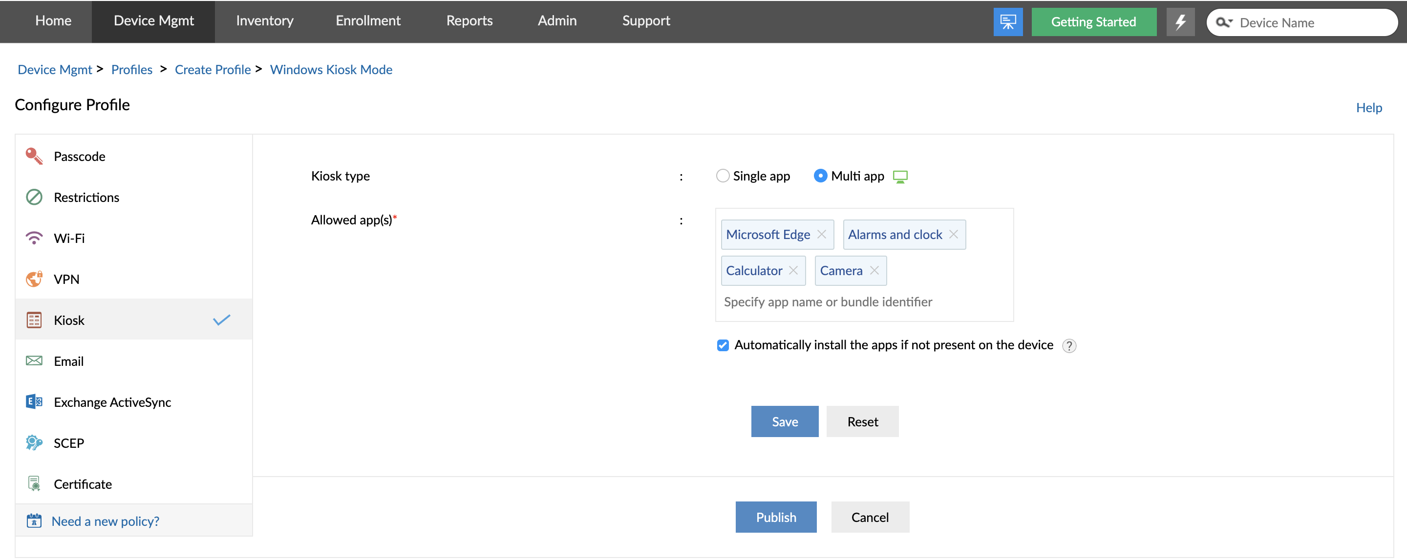 windows 10 kiosk mode