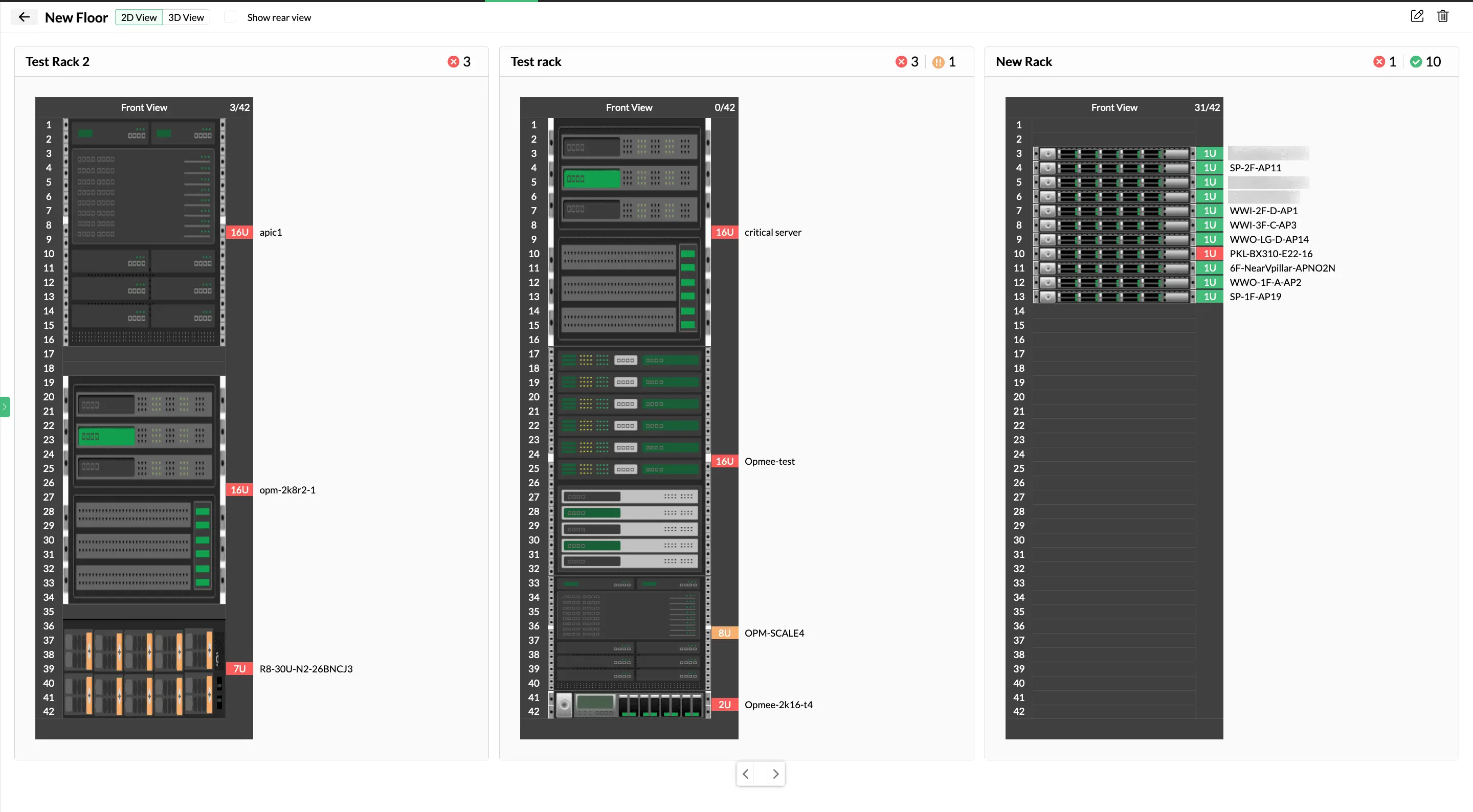 Visualizzazione dei data center