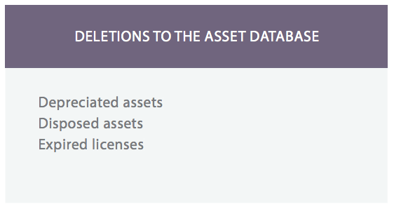 Asset database software : Delete or remove it assets