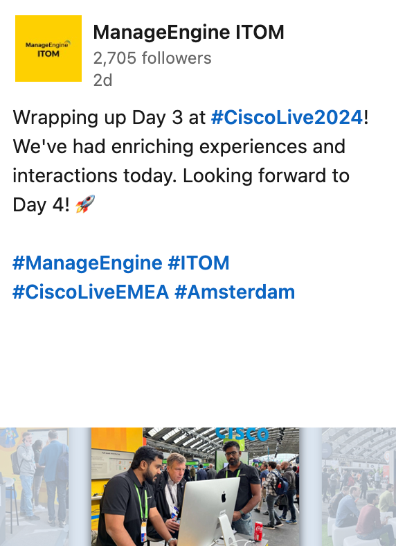 ManageEngine ITOM - LinkedIn