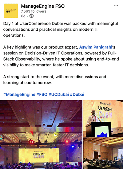 ManageEngine ITOM - LinkedIn