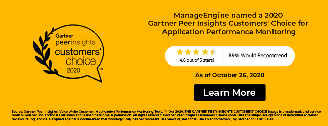 Gartner Peer Insights Customers Choice for Application Performance Monitoring
