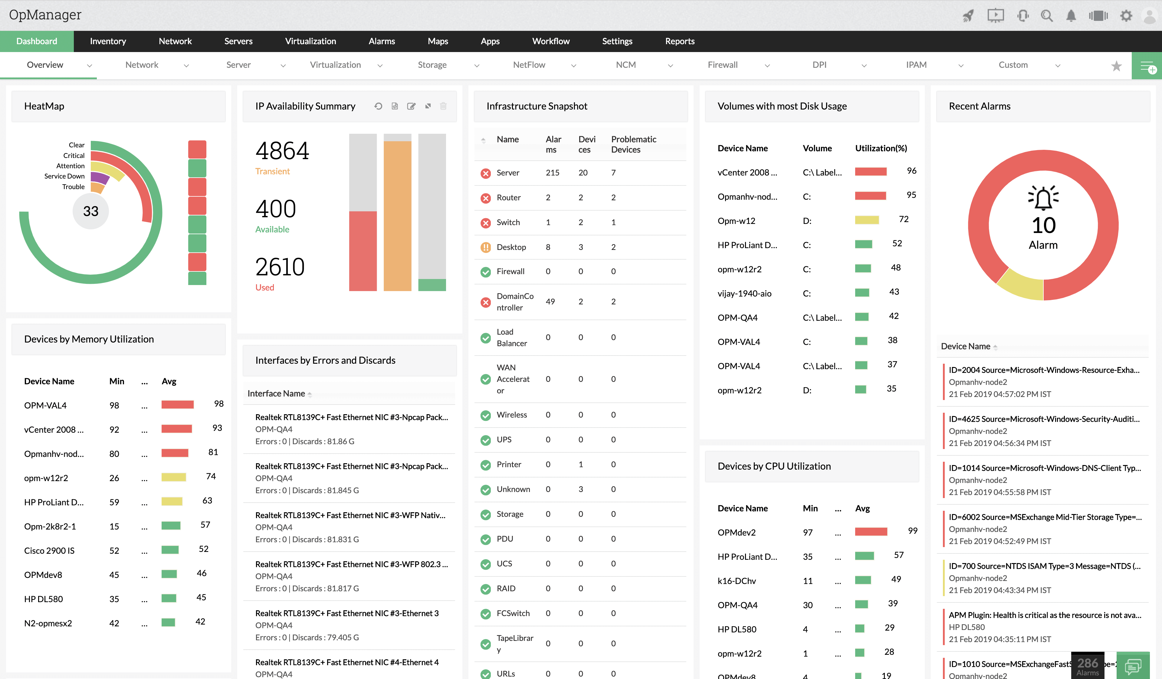Network Monitor Probe - ManageEngine OpManager