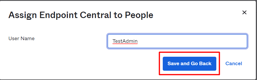 Okta Assign Central Server user to Okta for login