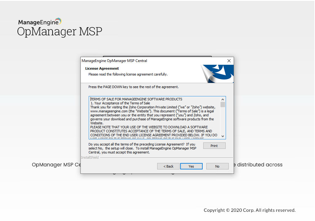 Guía de instalación ManageEngine OpManager MSP - 2