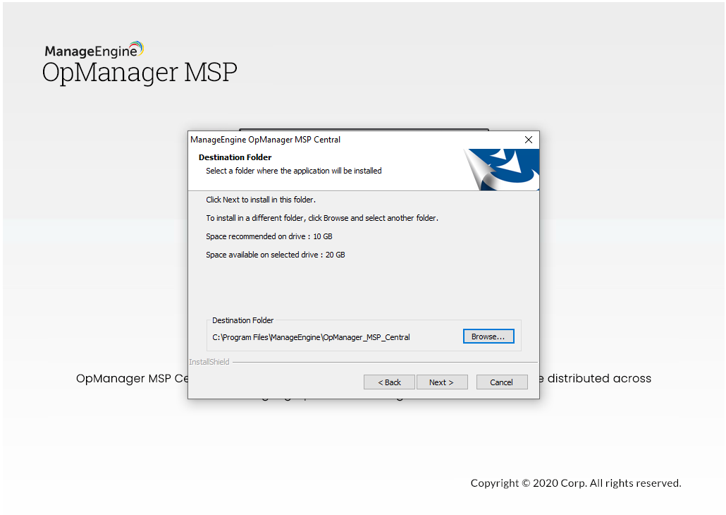 Guía de instalación ManageEngine OpManager MSP - 3