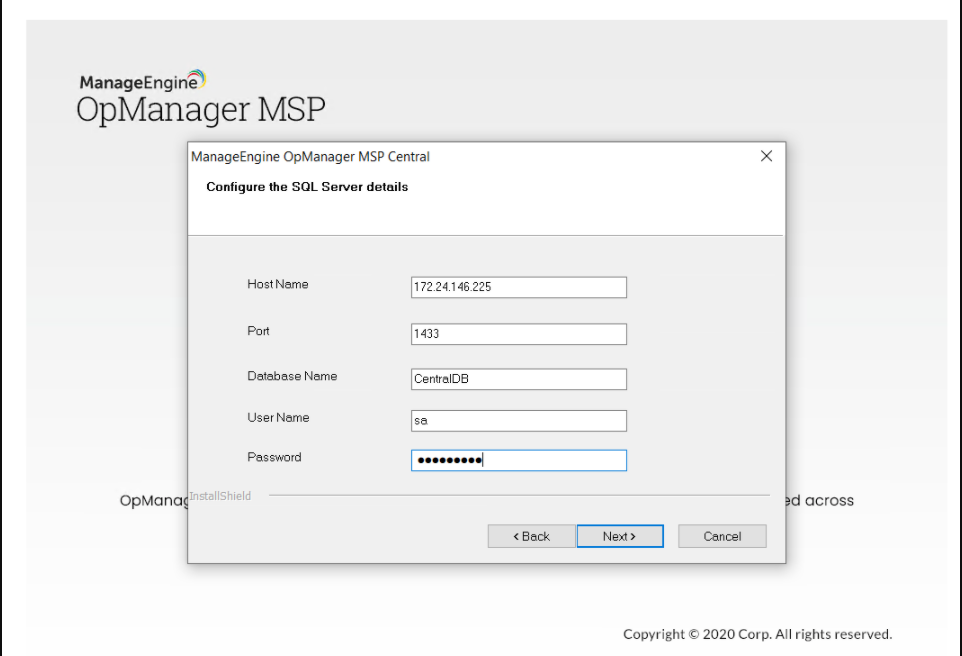 Guía de instalación ManageEngine OpManager MSP - 42