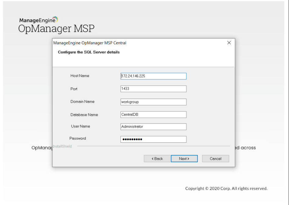 Guía de instalación ManageEngine OpManager MSP - 4.4