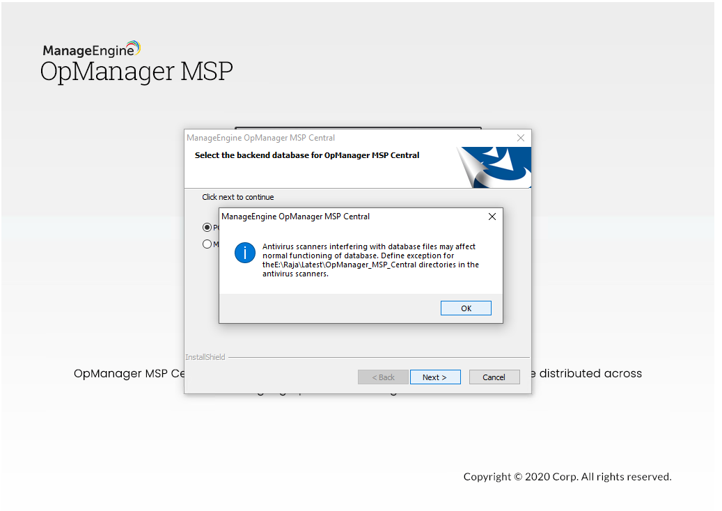 Guía de instalación ManageEngine OpManager MSP - 8