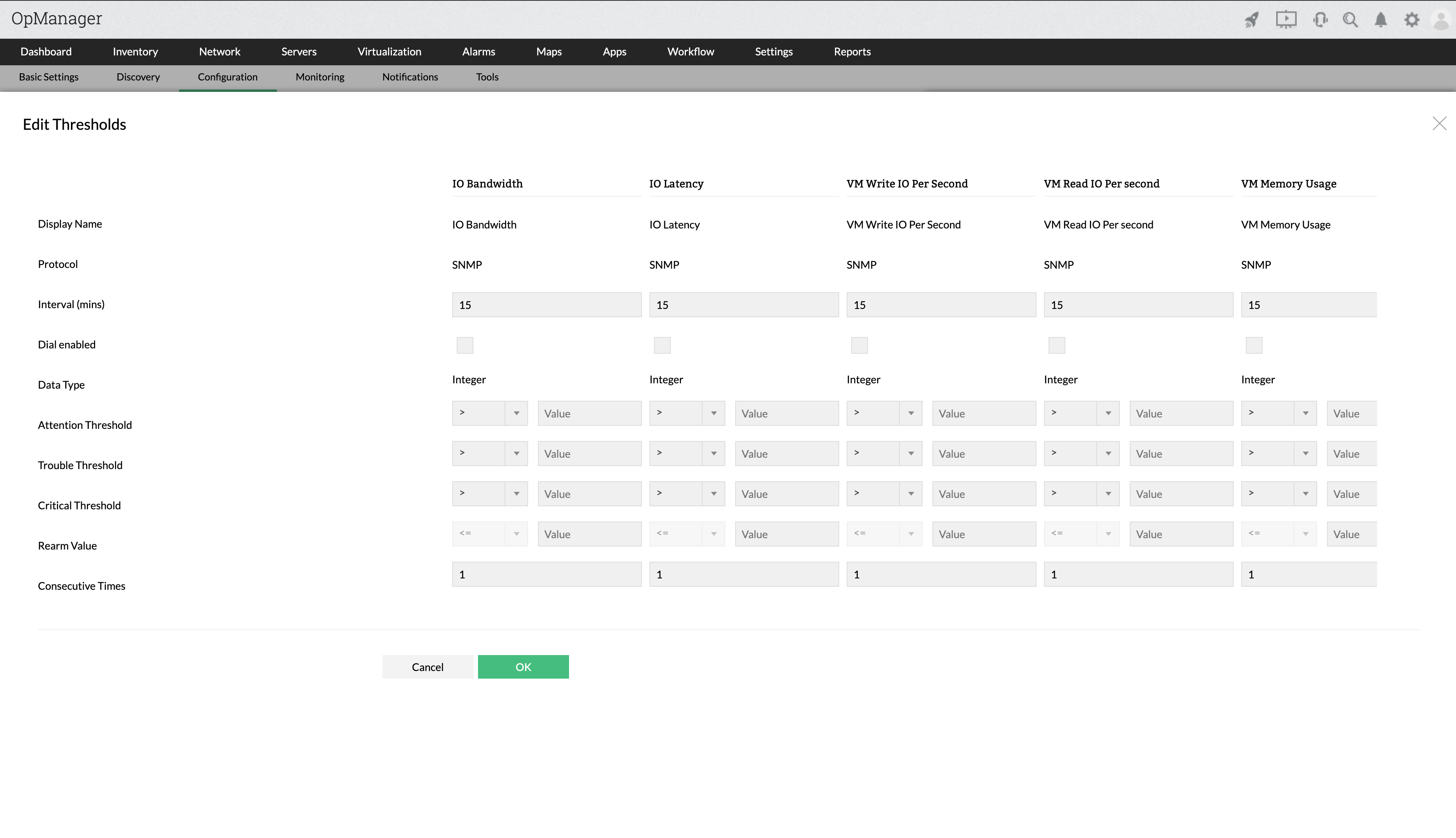 Dashboard monitoreo de fallas de infraestructura hiperconvergente - ManageEngine OpManager Monitoreo de fallos en la infraestructura hiperconvergente (HCI) Nutanix - ManageEngine OpManager
