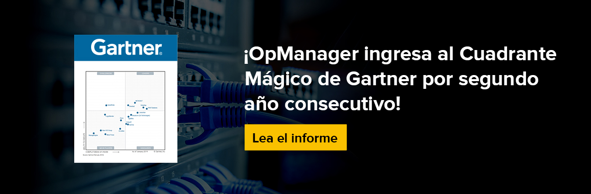 Informe: ManageEngine OpManager en el cuadrante mágico NPMD de Gartner por 2do año consecutivo