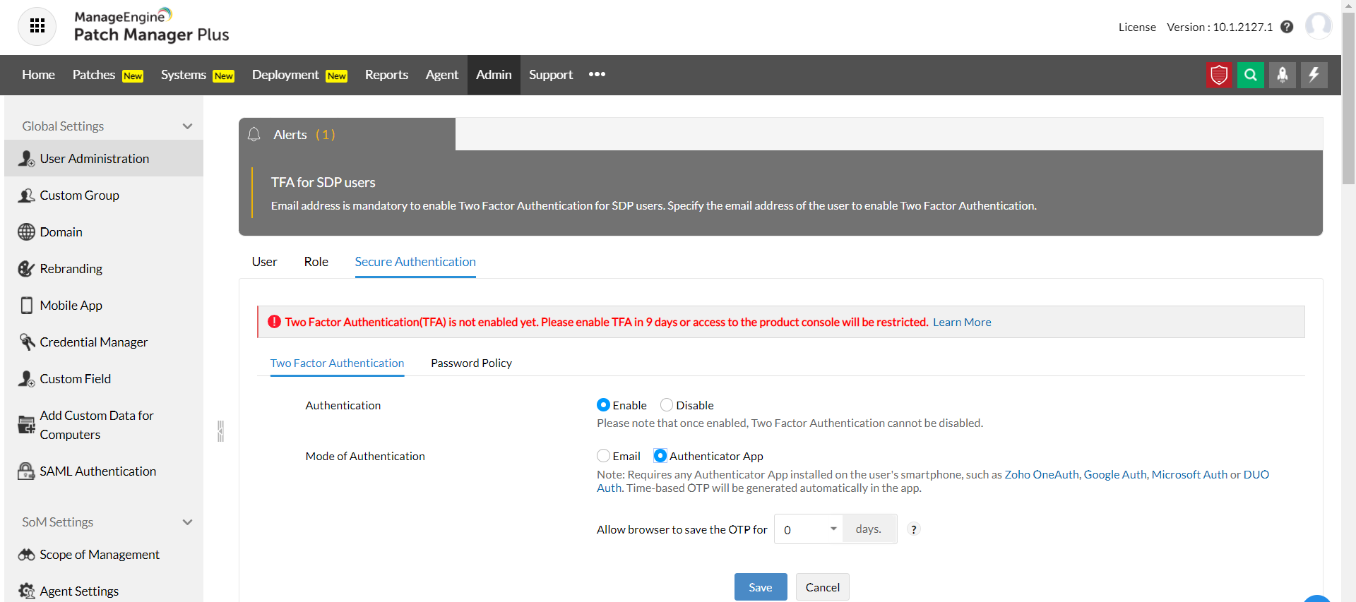 Two-factor authentication