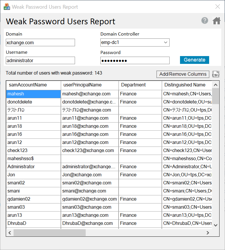 active-directory-weak-password-users-report