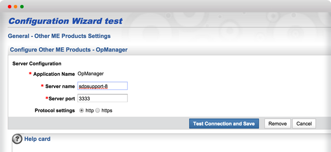 Dashboard integración OpManager con ServiceDesk Plus