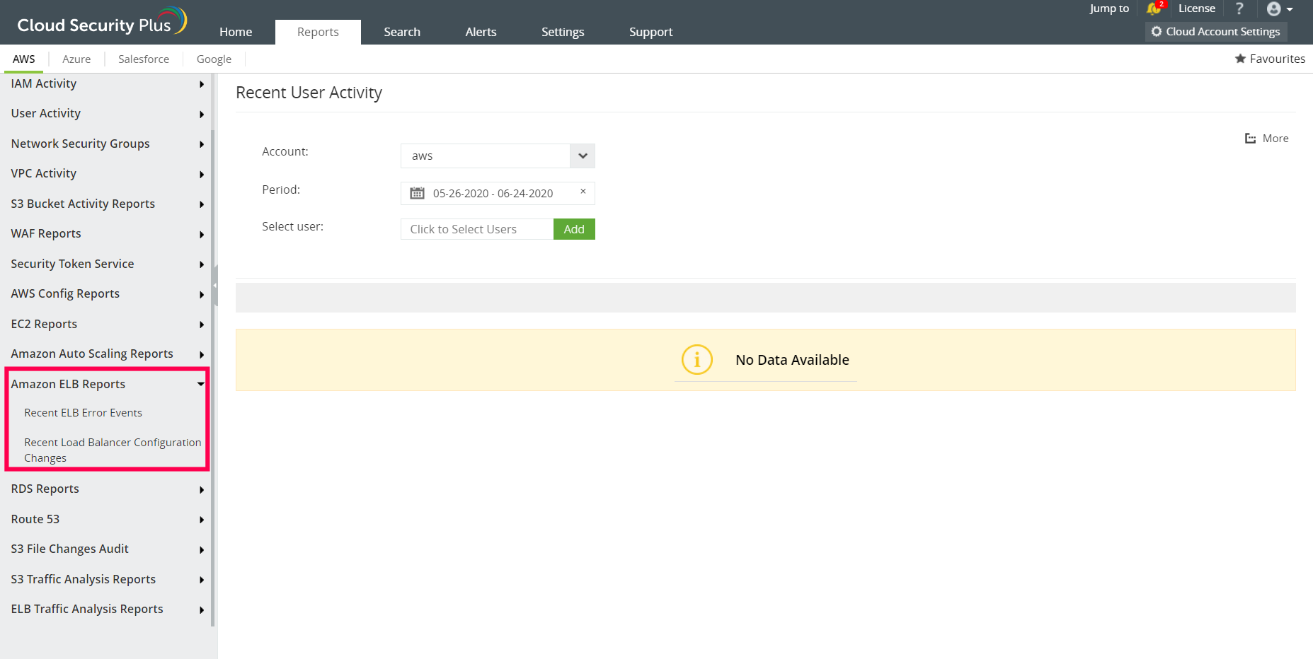 Aws Elb Monitoring ManageEngine Log360 Cloud