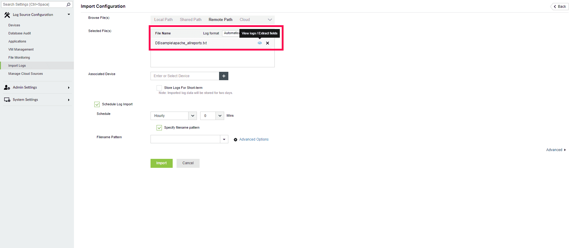 log-file-import-ways