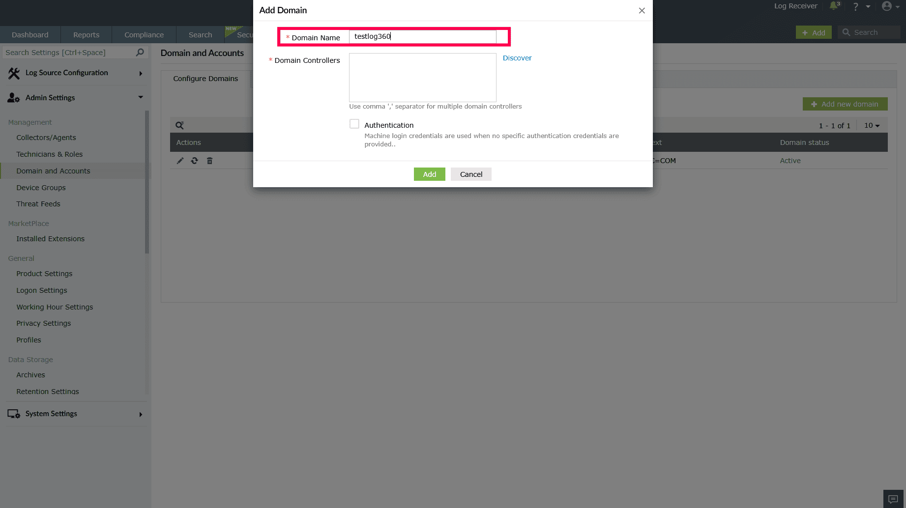 Domain and Accounts